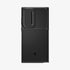 ACS05639 - Galaxy S23 Ultra Case Optik Armor in black showing the back with lens protector slot open